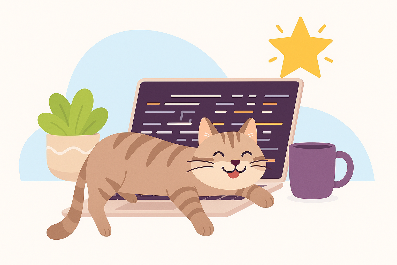 Kitty on laptop